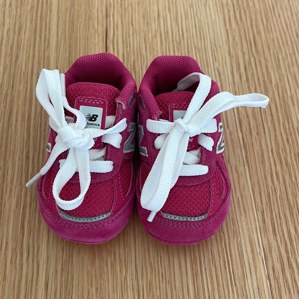 New Balance baby sneakers, size 1, worn once, minimal wear on soles